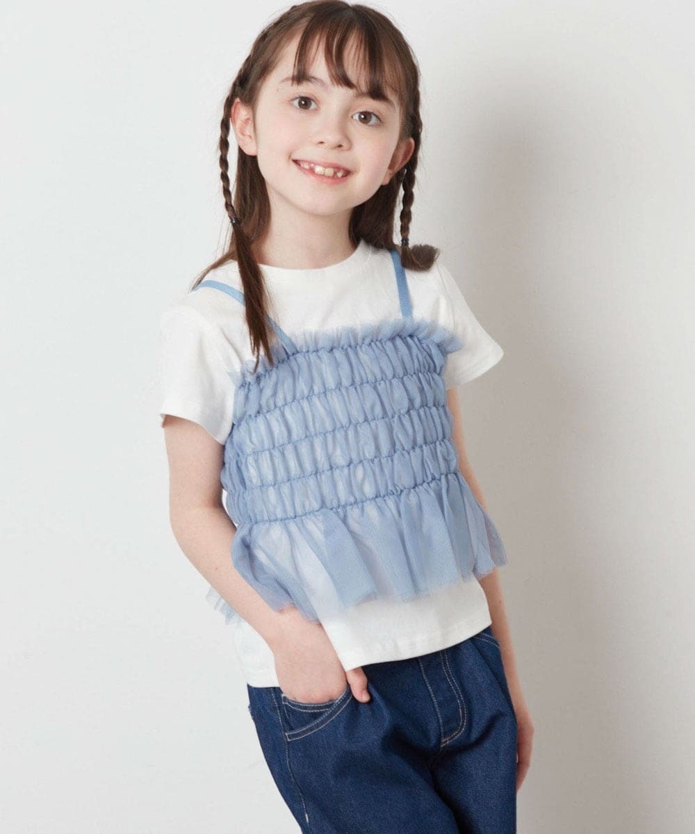 チュールキャミドッキングTシャツ