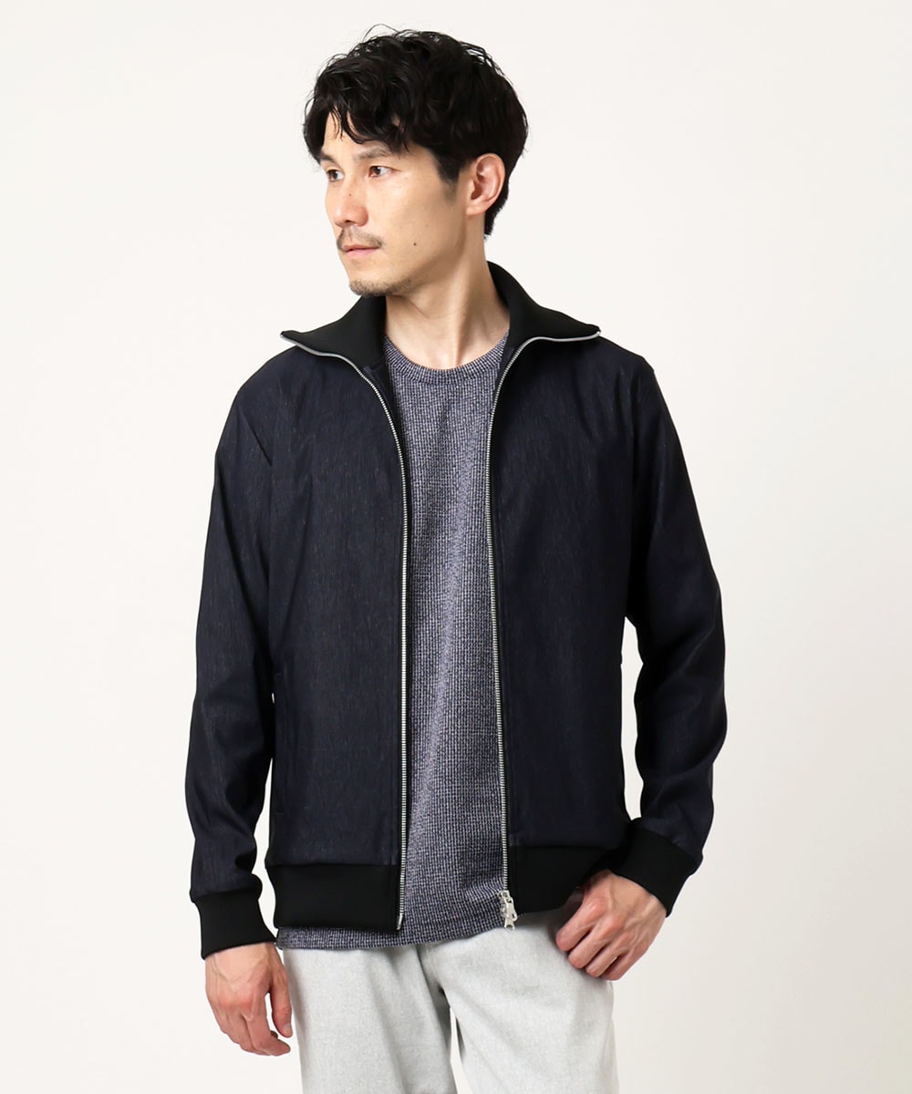 ハケメシャンブレージップブルゾン