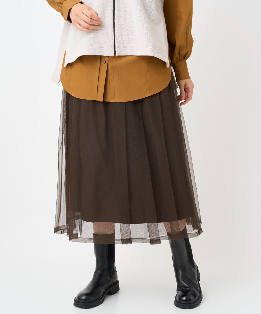シアーチュールギャザースカート