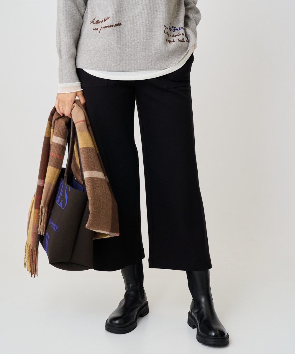 [新色追加/日本製]デュアルウォームガウチョパンツ