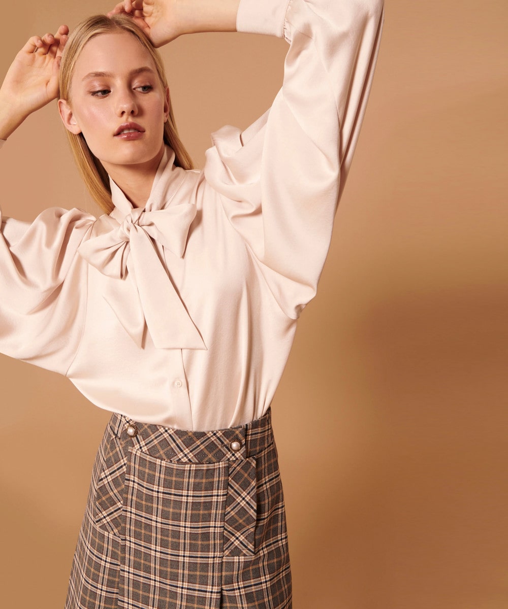Fluid satin blouse