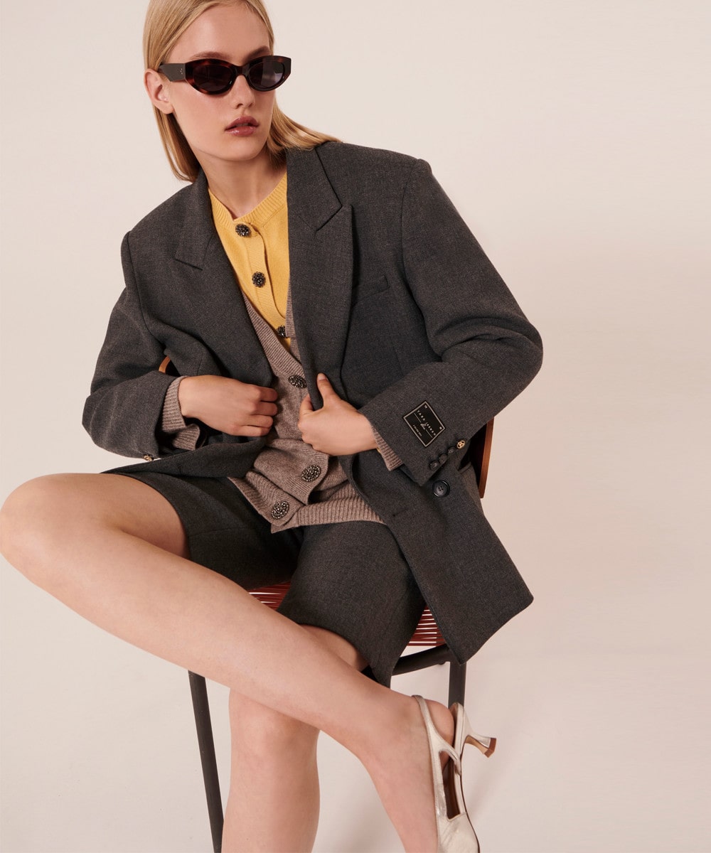 Compact gabardine jacket