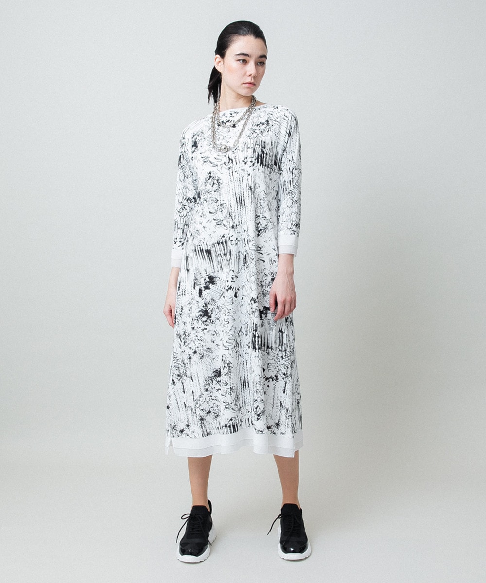 インクペインティングワンピース/日本製/洗える