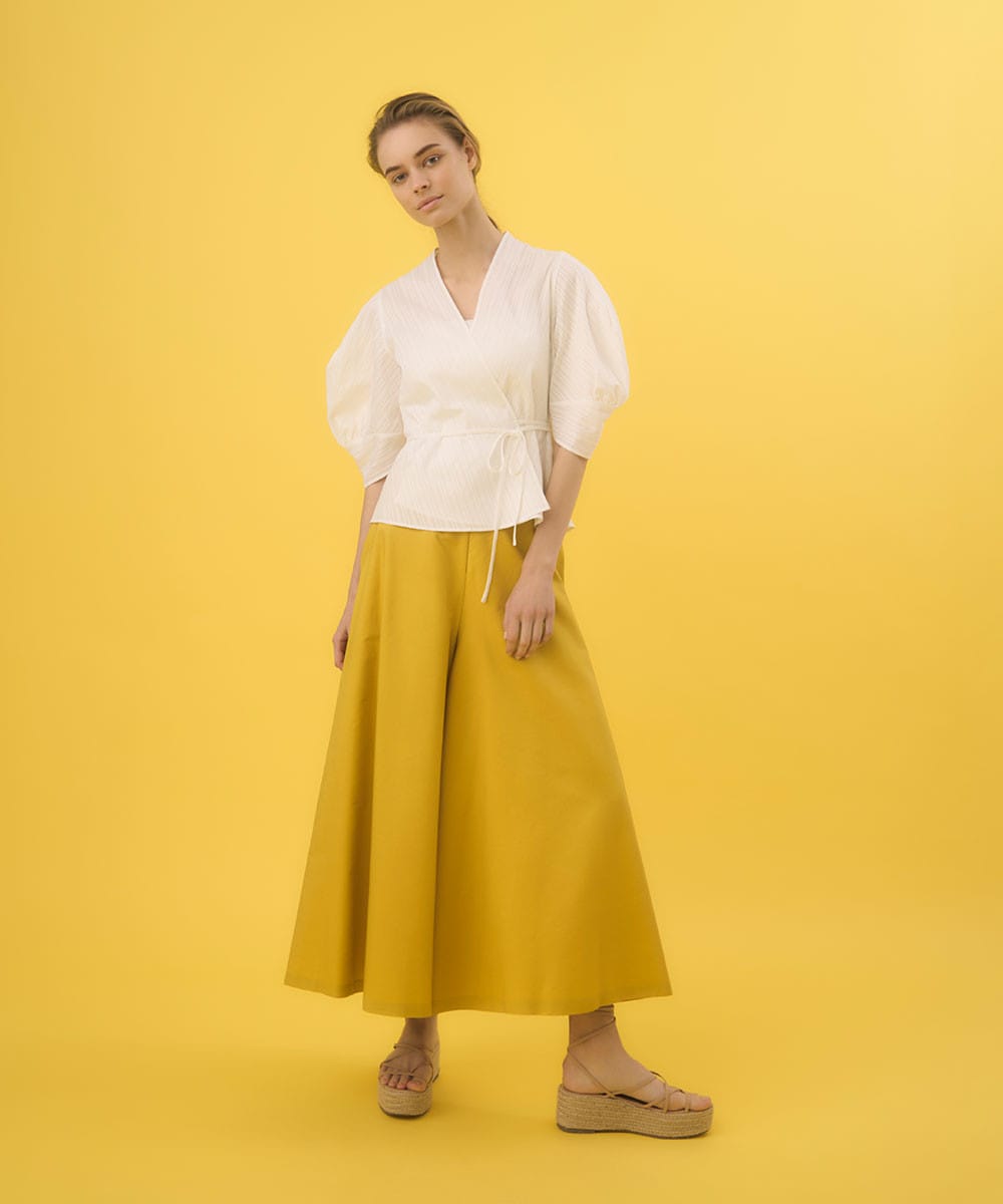 Wide leg cropped pants