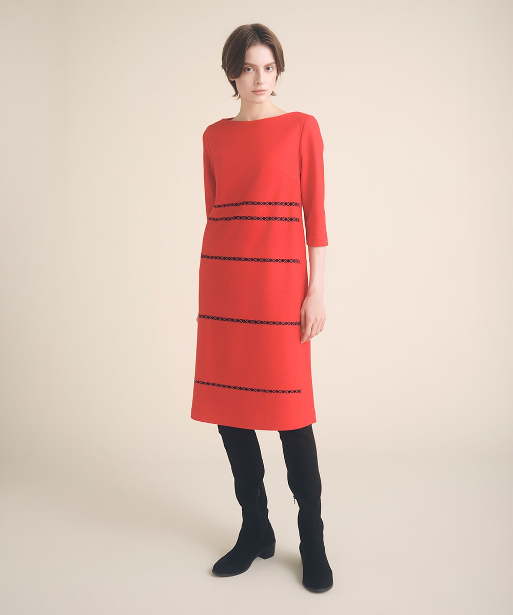 Cord embroidery dress