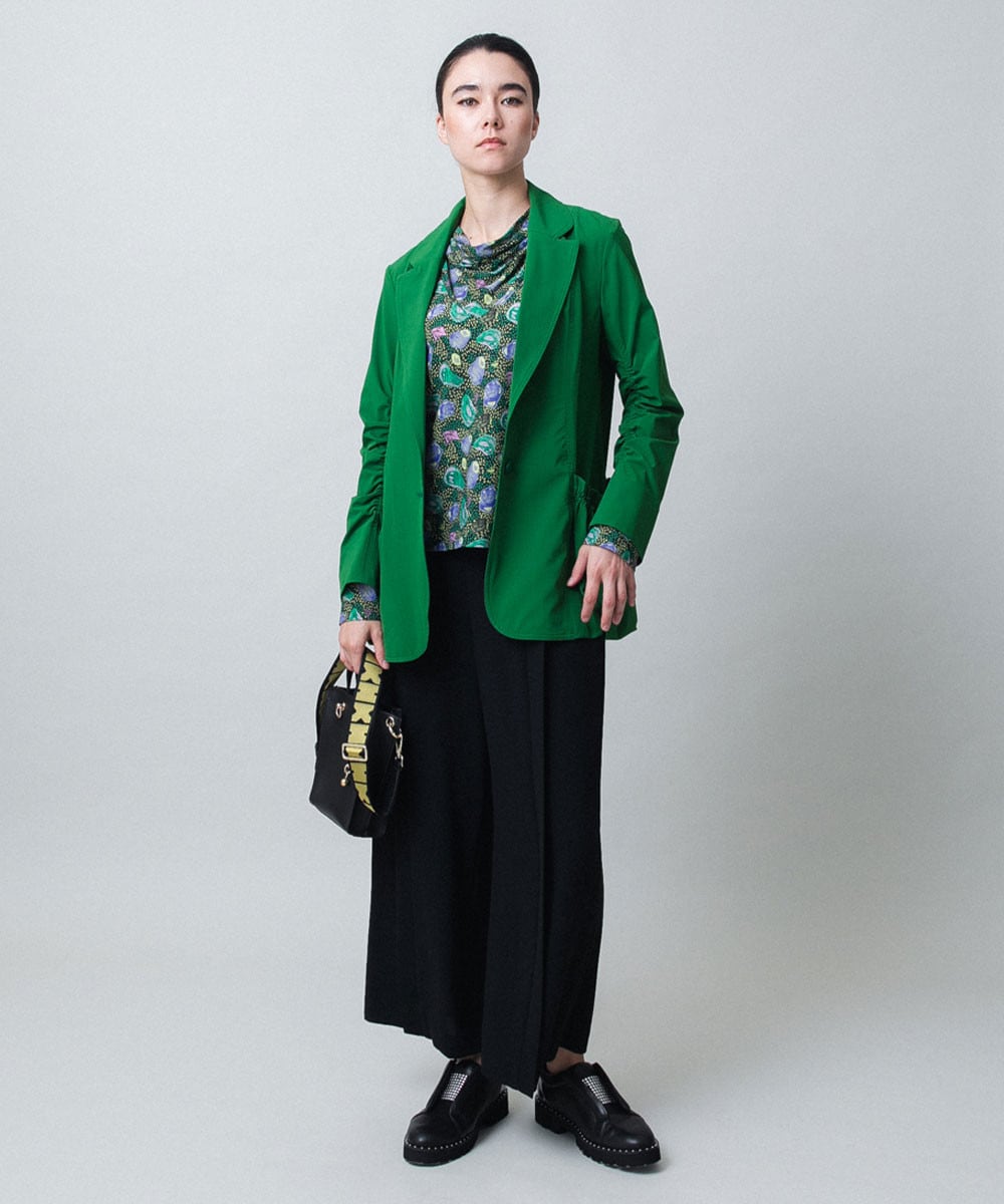 ギャザーポイントストレッチジャケット/日本製