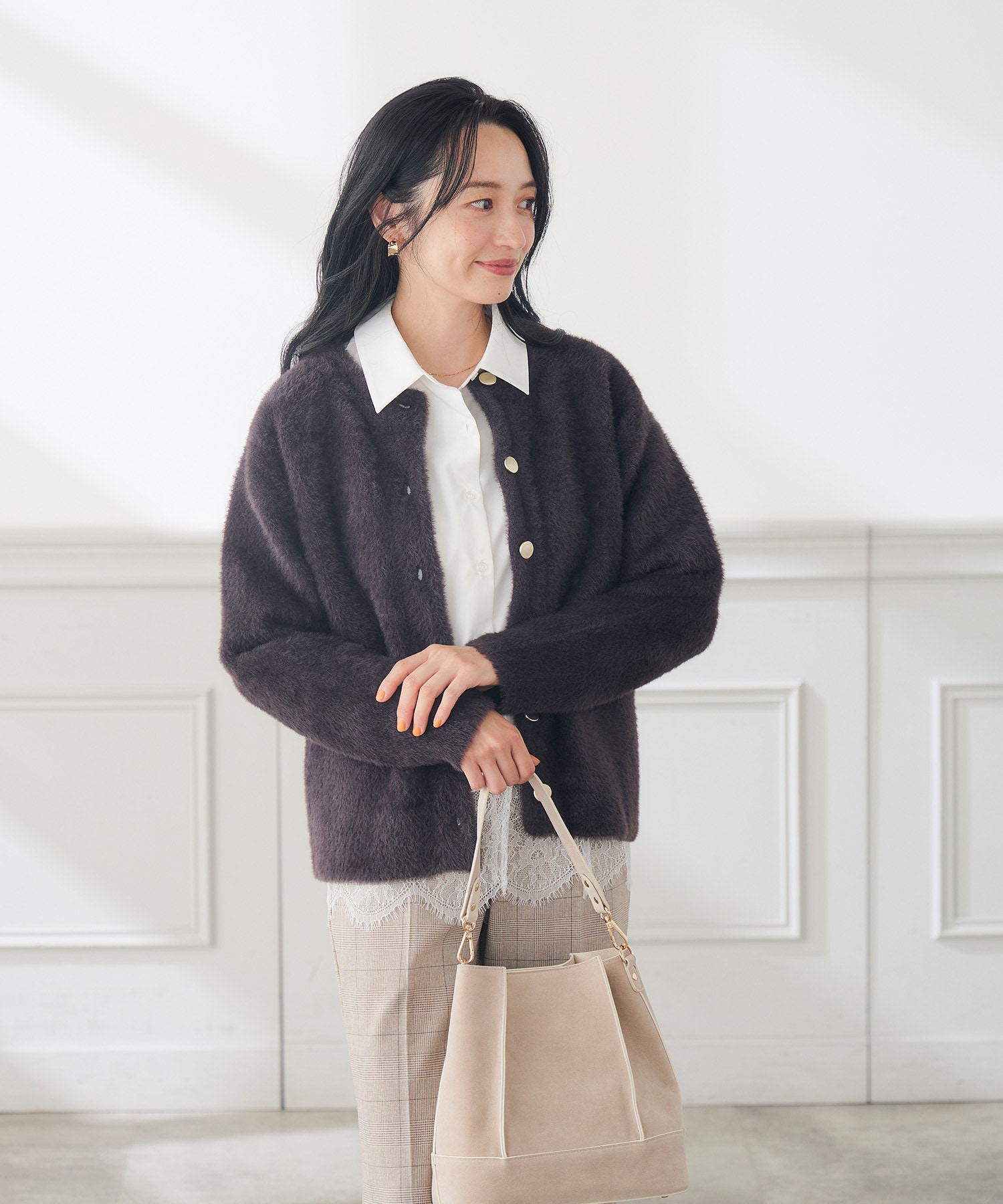 【低身長サイズ/caho146cm様・mini_ringo149様ご紹介】レースヘムシャツ