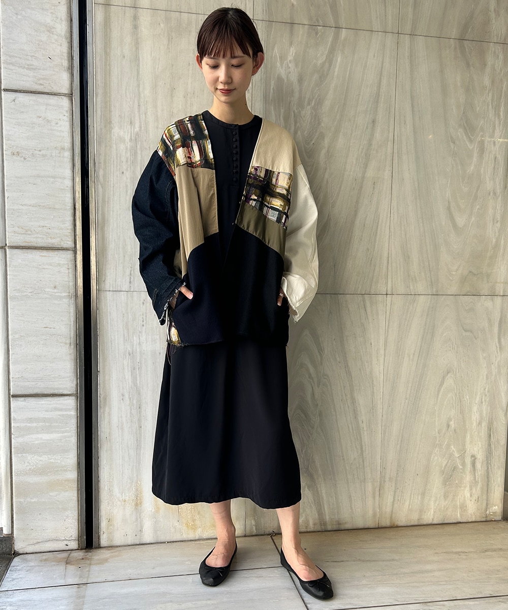 zivunコラボ 再構築パッチワークジャケット