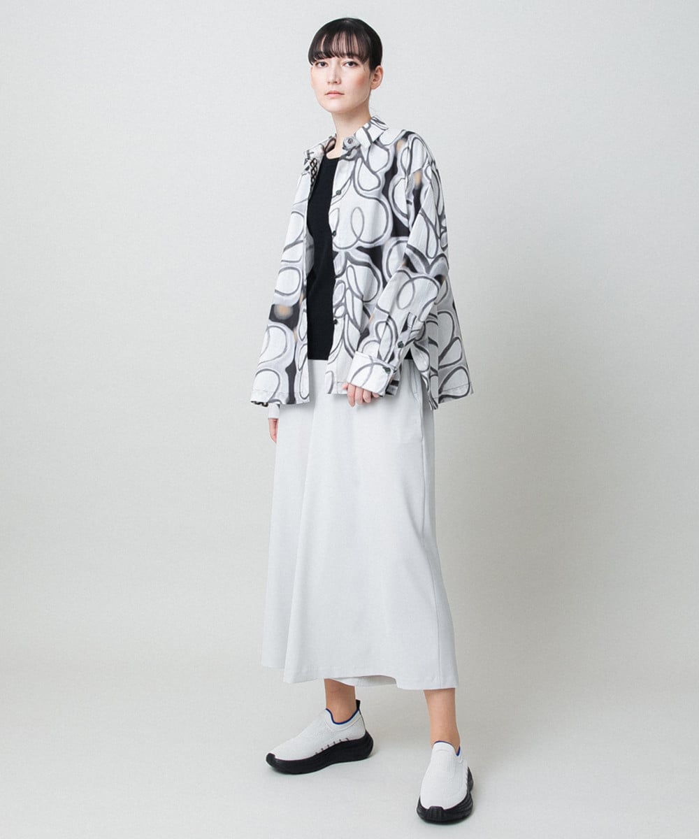 フラワーファジーローンシャツ