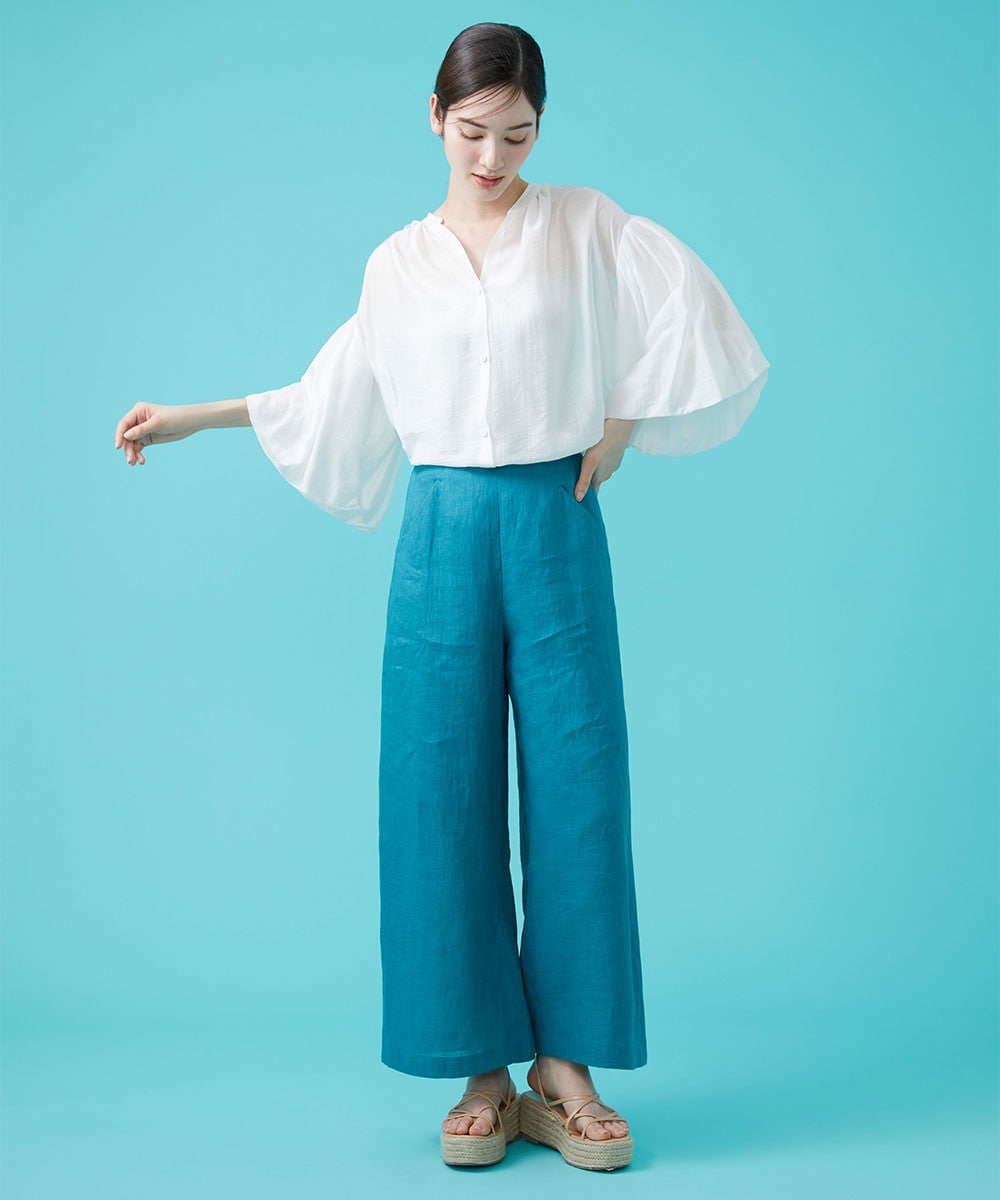 Volume sleeve blouse
