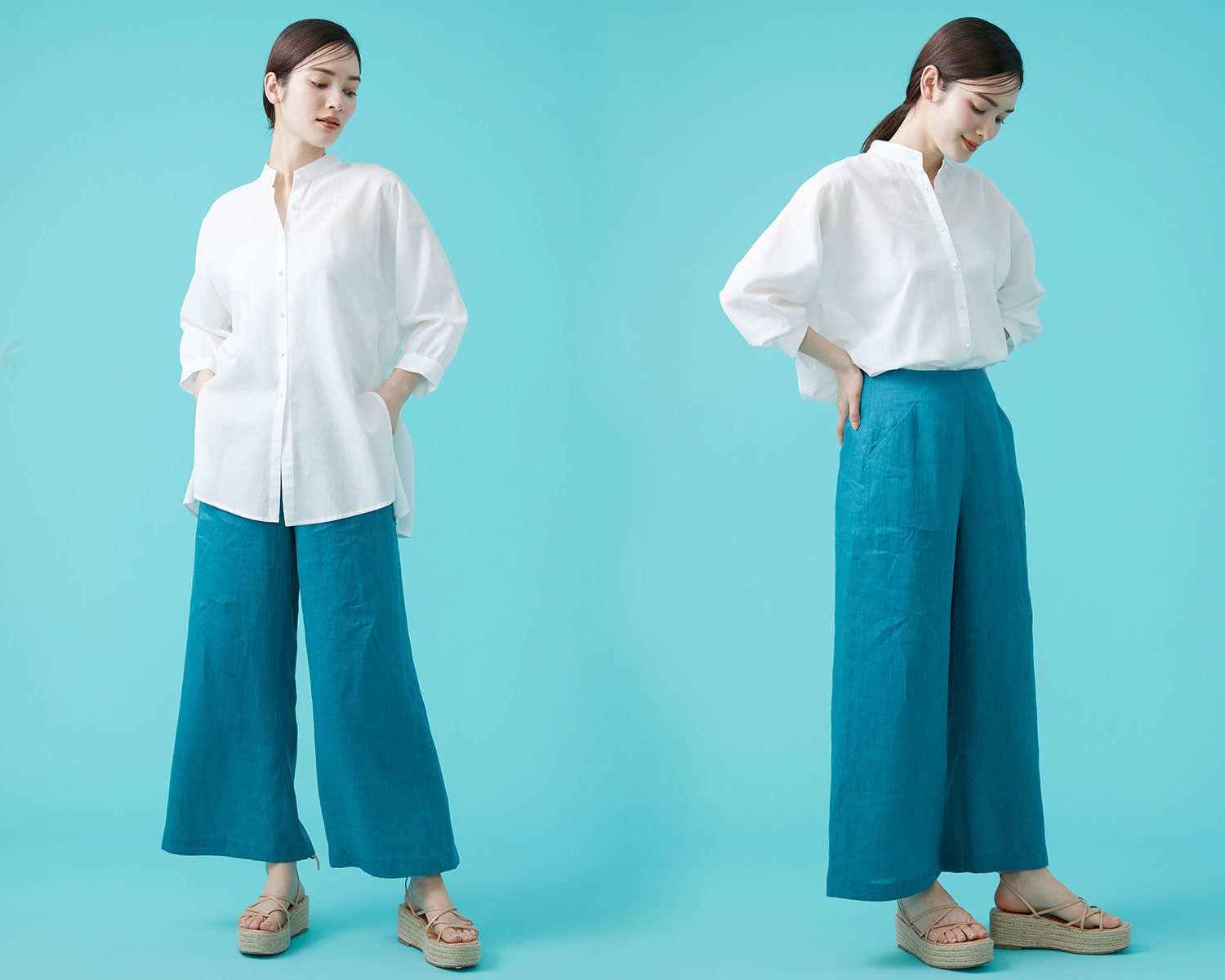 Stand collar blouse
