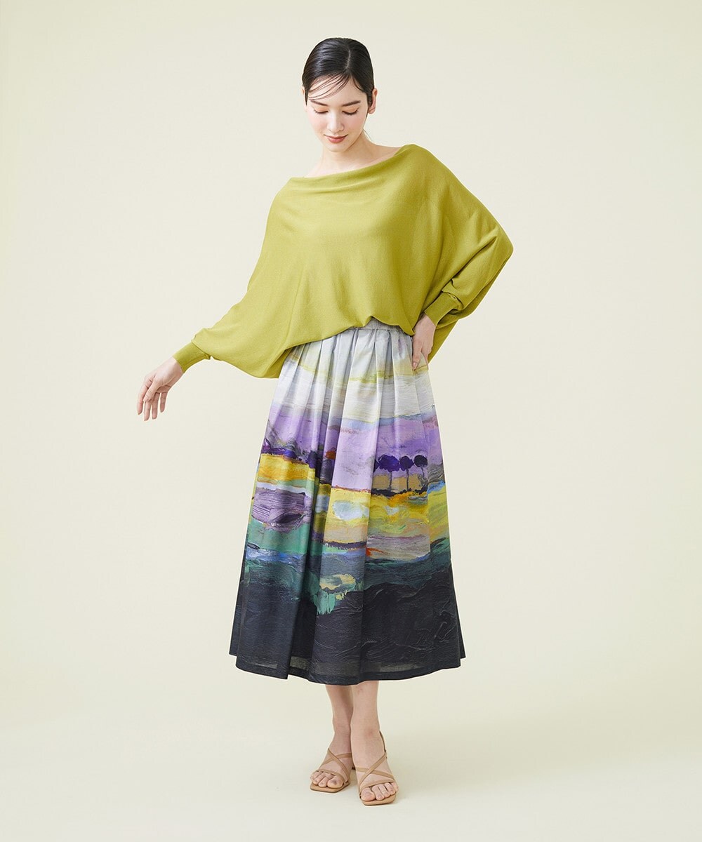 Purple border art skirt