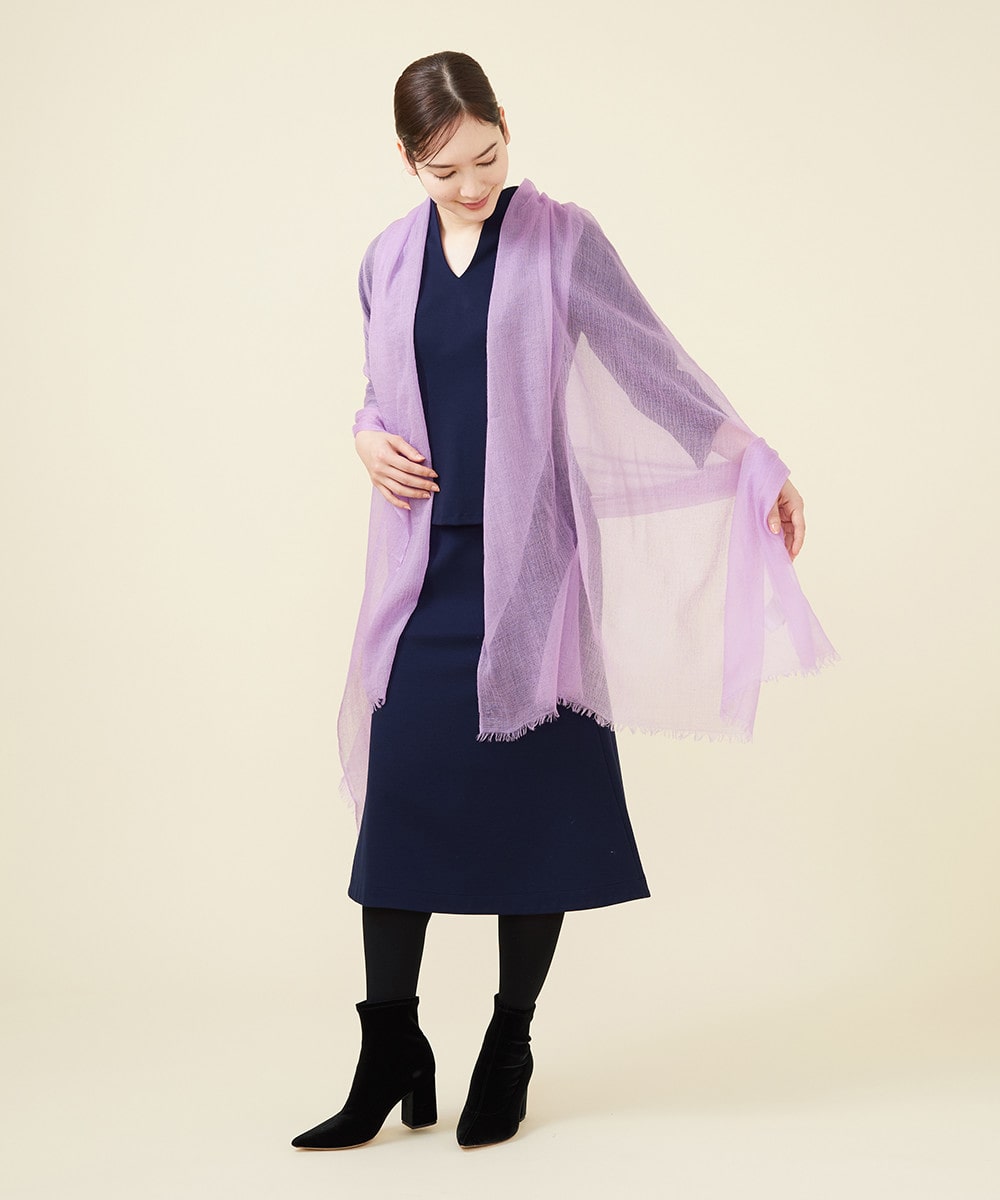 Cashmere stole: lilac