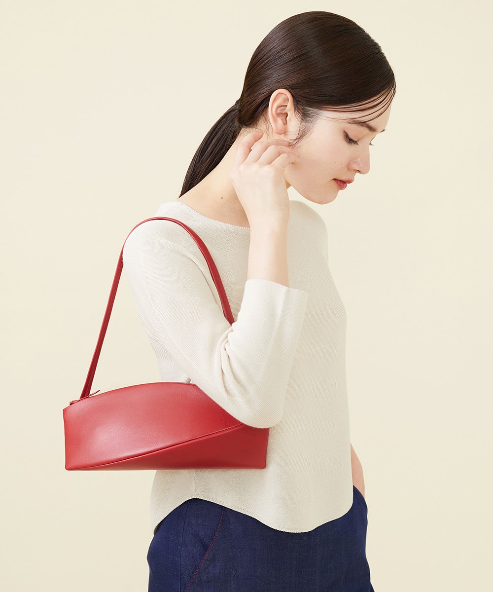 Twisted small handbag: red