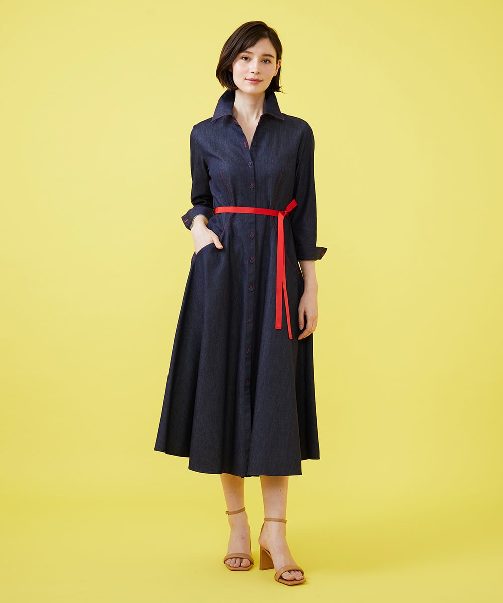 デニムシャツドレス