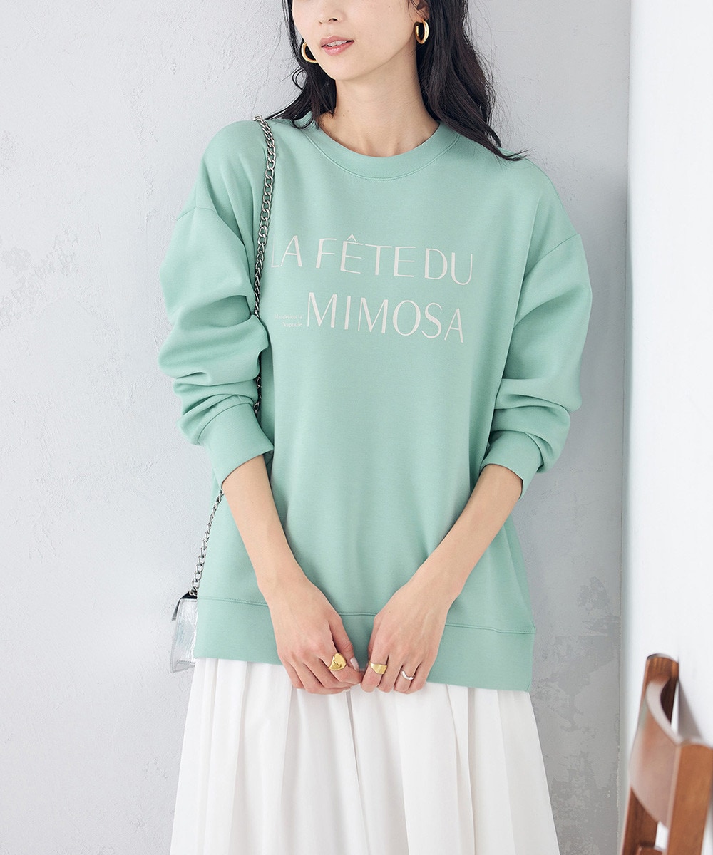 大人のロゴ刺繍ダンボールスウェット
