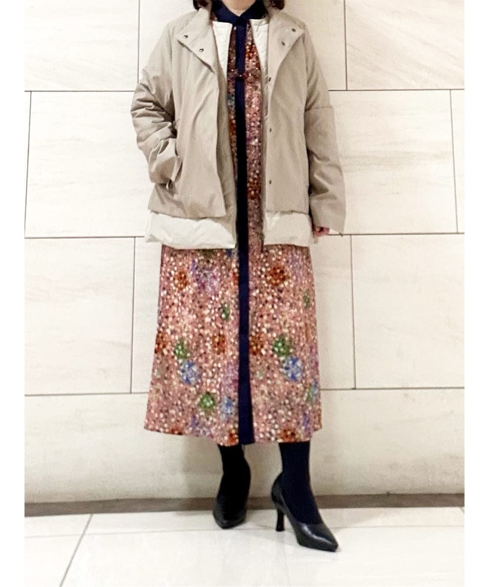 レイヤード風ツイルダウンコート