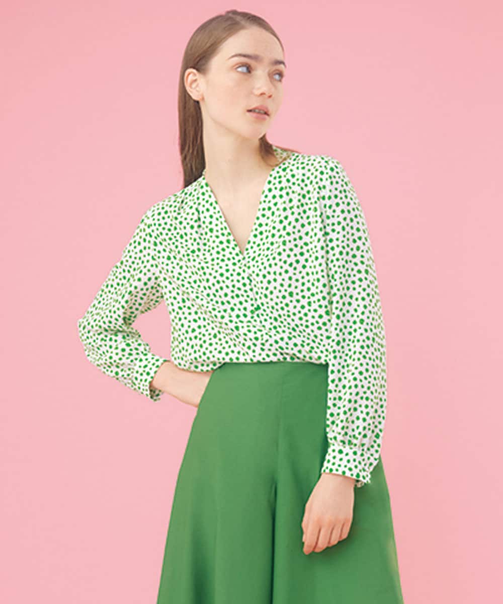 Dot print blouse