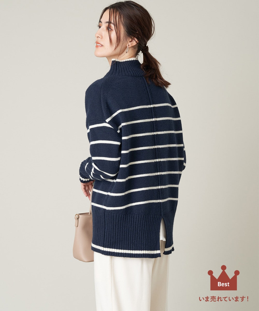 バックスリットニット