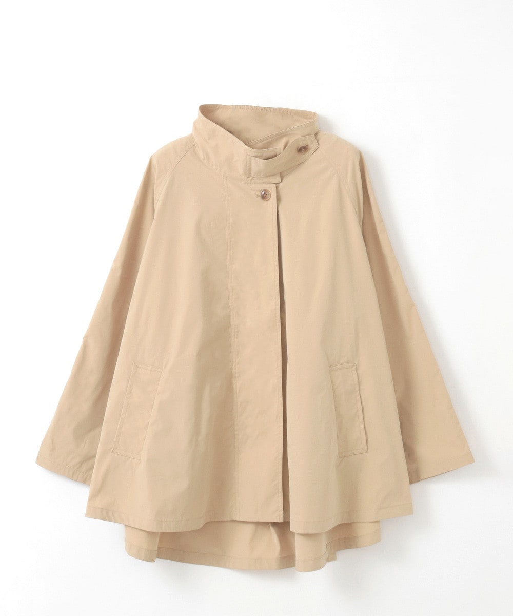 【撥水/花粉ガード/洗える】スタンドカラーショートトレンチコート