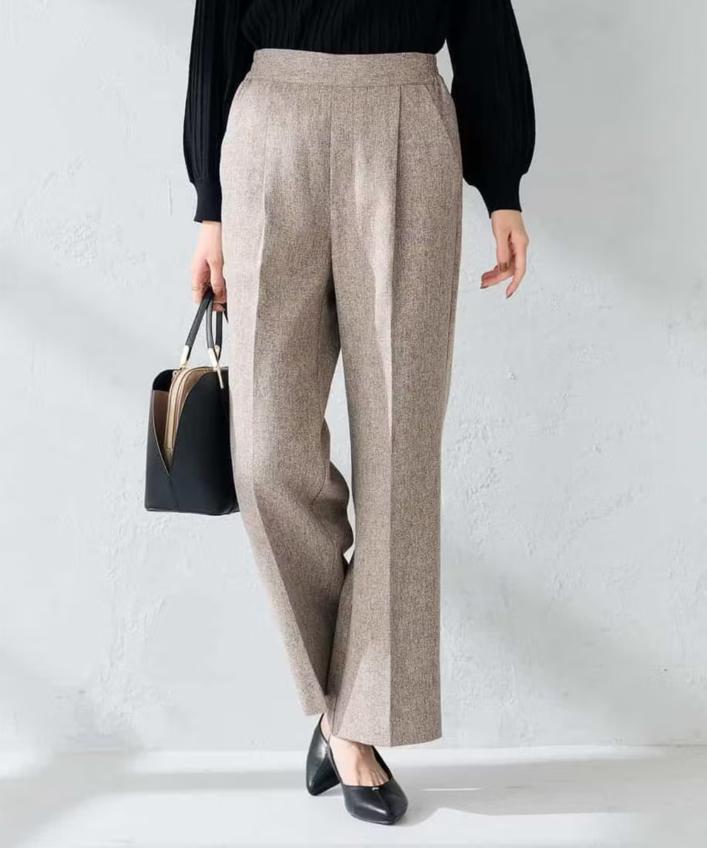 ツイード調ストレートパンツ