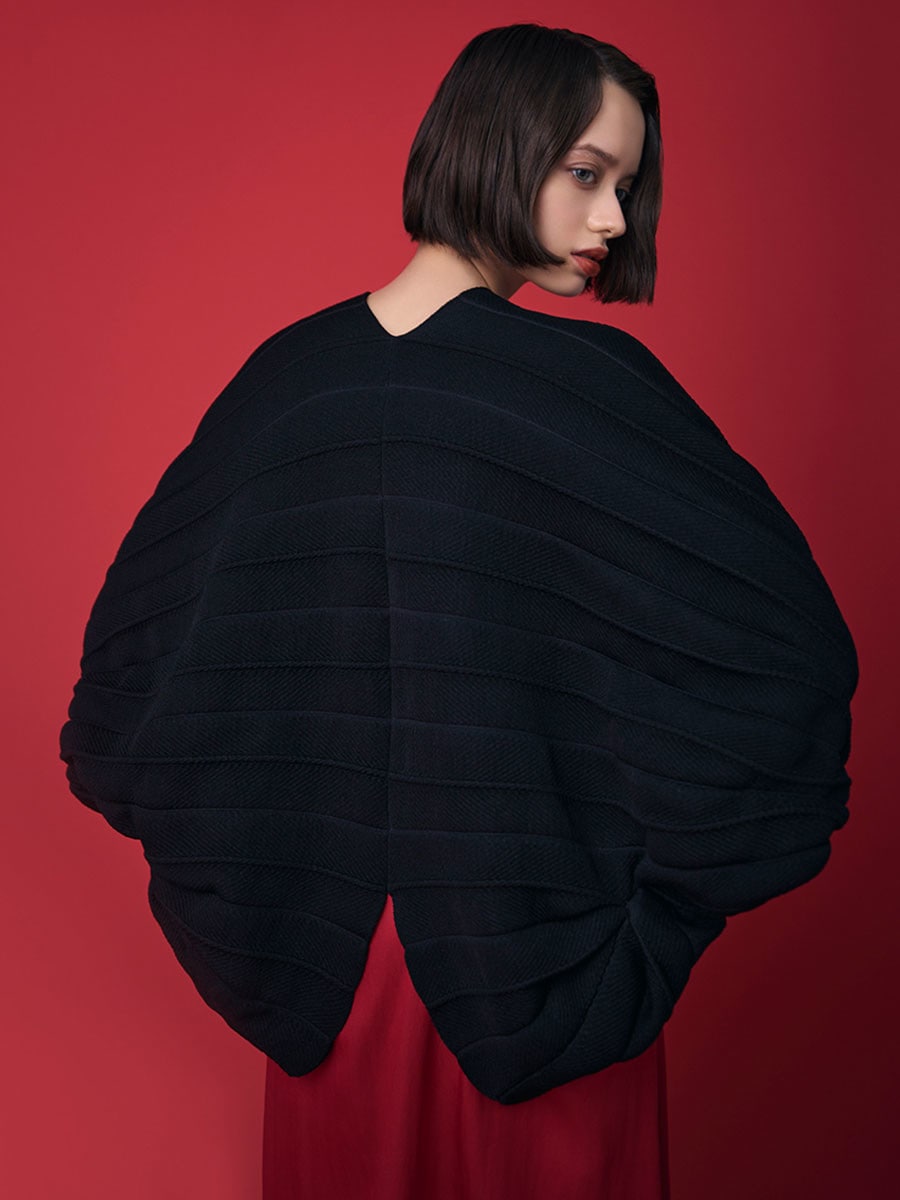 Relief knit cardigan