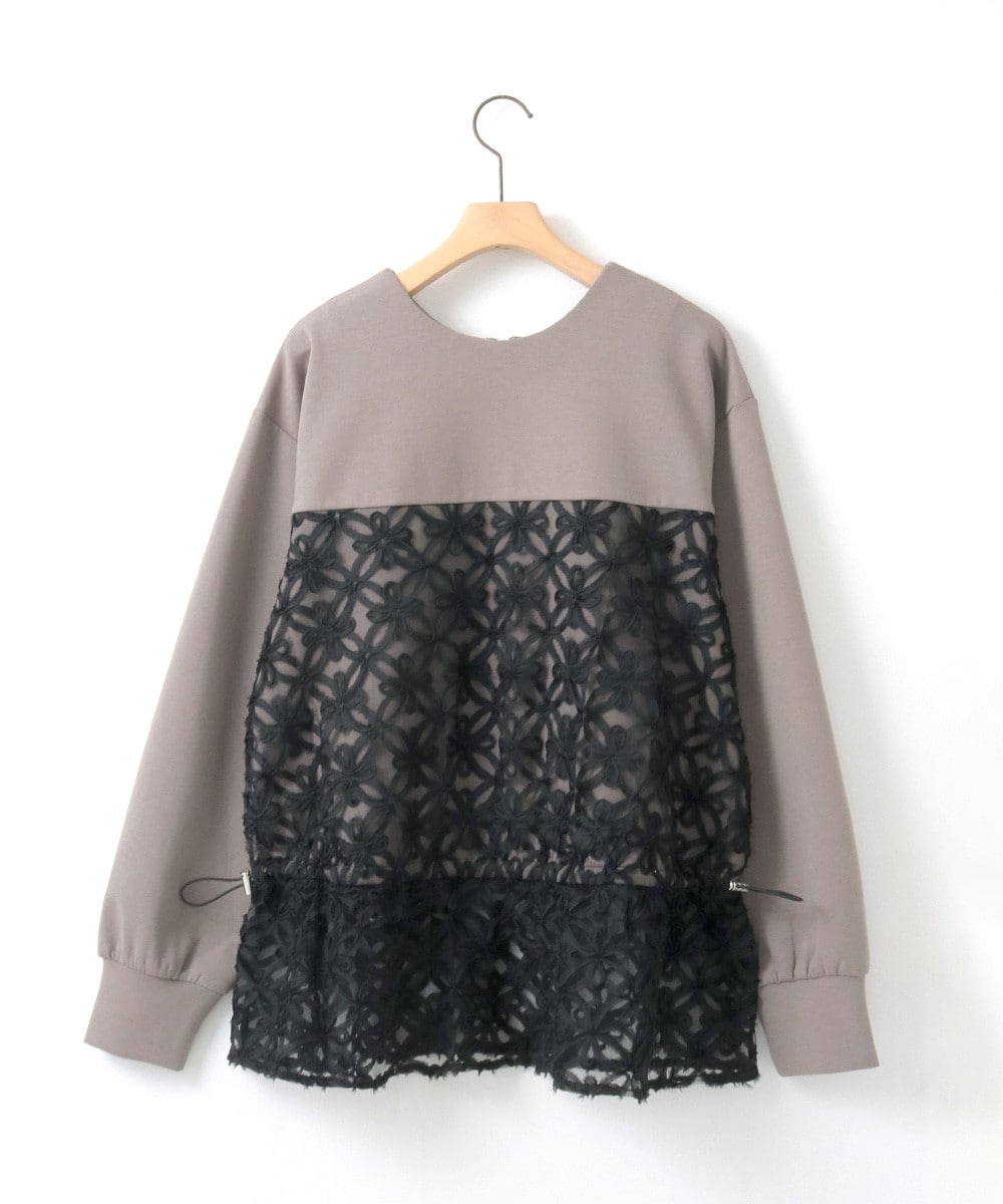 【2WAY】フラワーチュールドロストプルオーバー