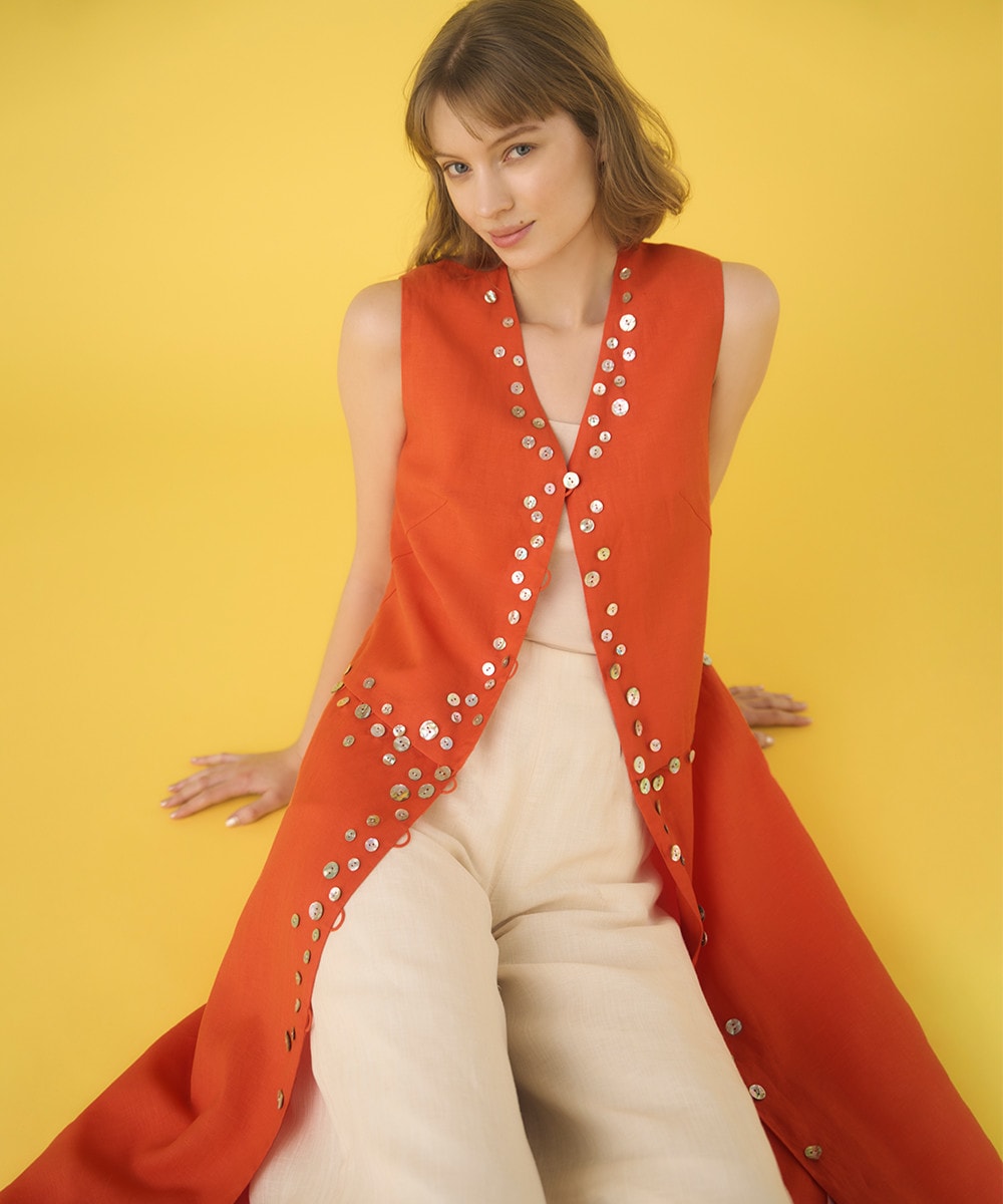 Botones (ボタン) gilet dress