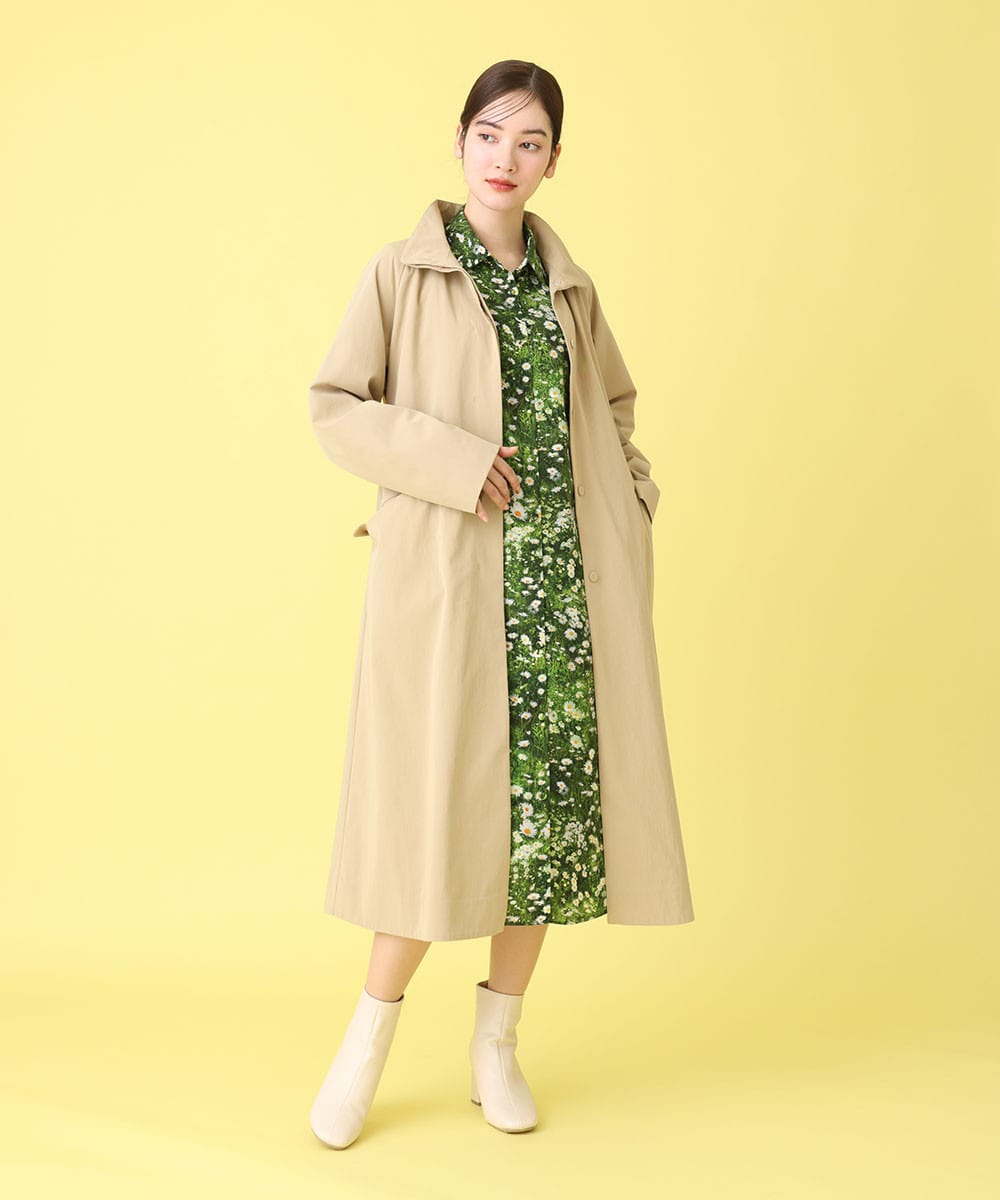 Chamomile print shirtdress x Spring coat