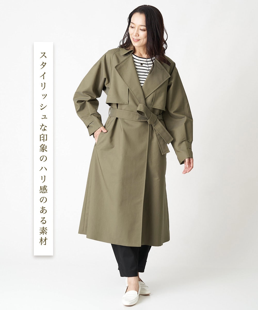 ジョルジュ・レッシュのシャンブレーギャバトレンチコートの画像