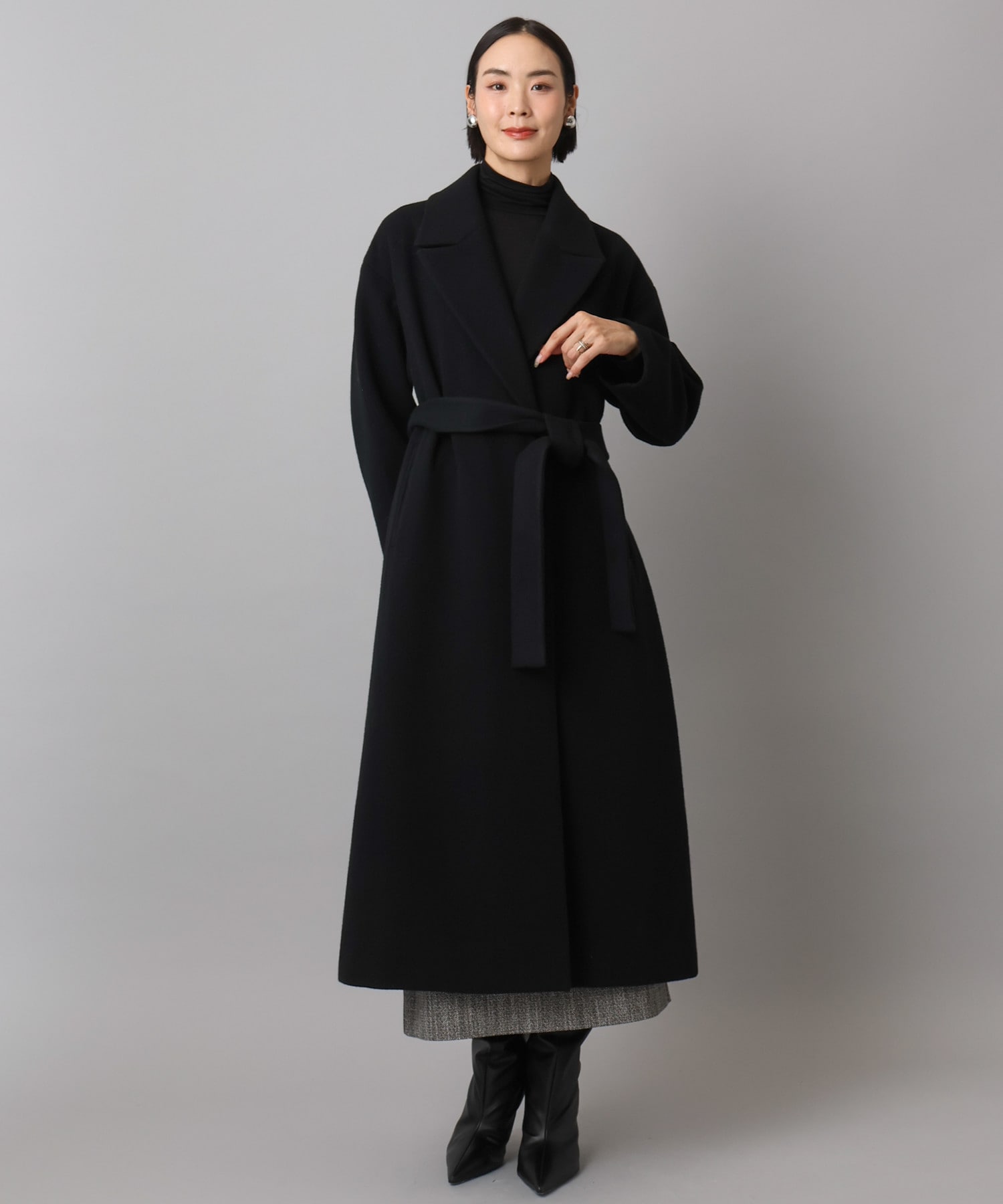 スーパー100’sウールロングチェスターコート