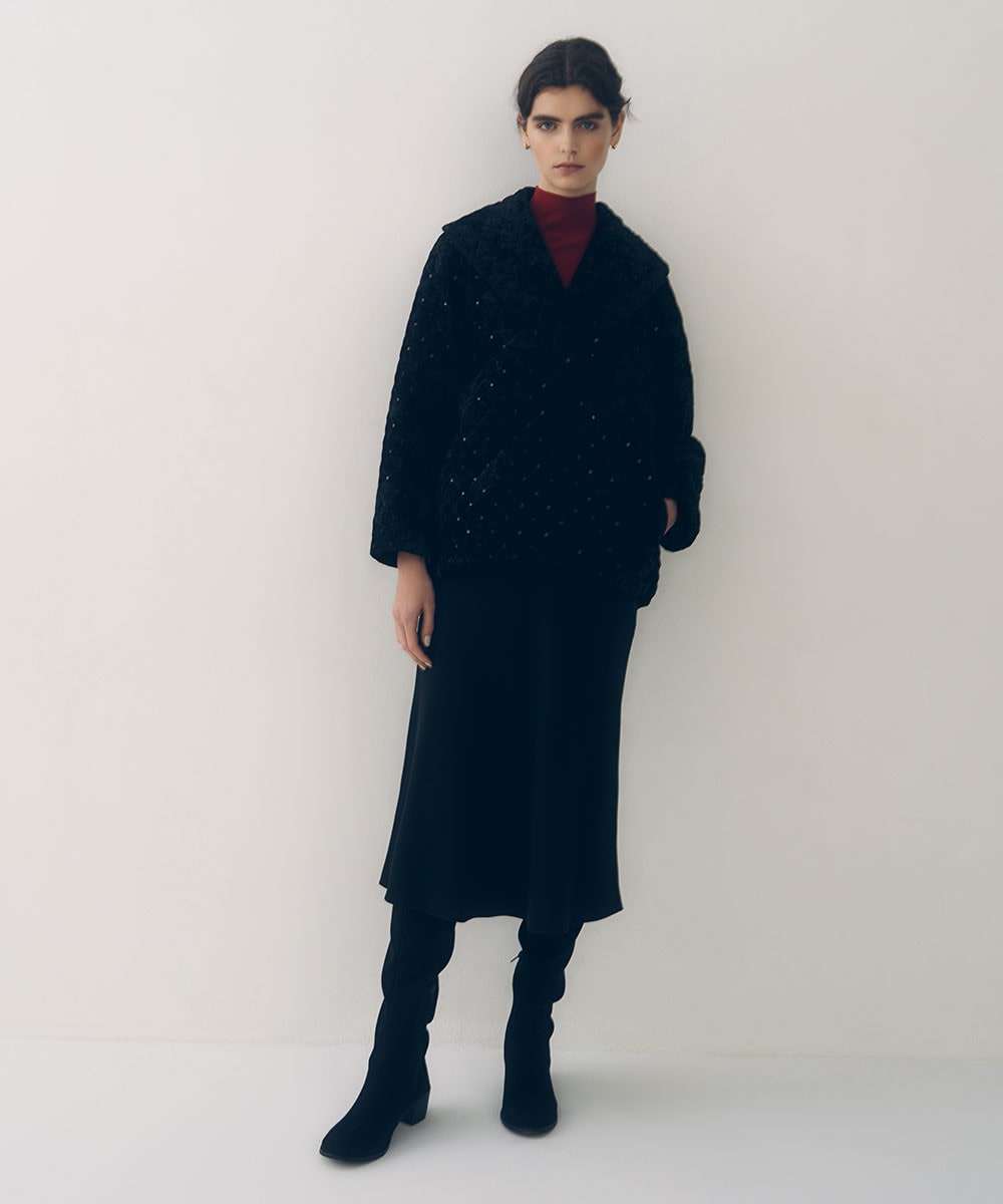 Quilted velvet jacket