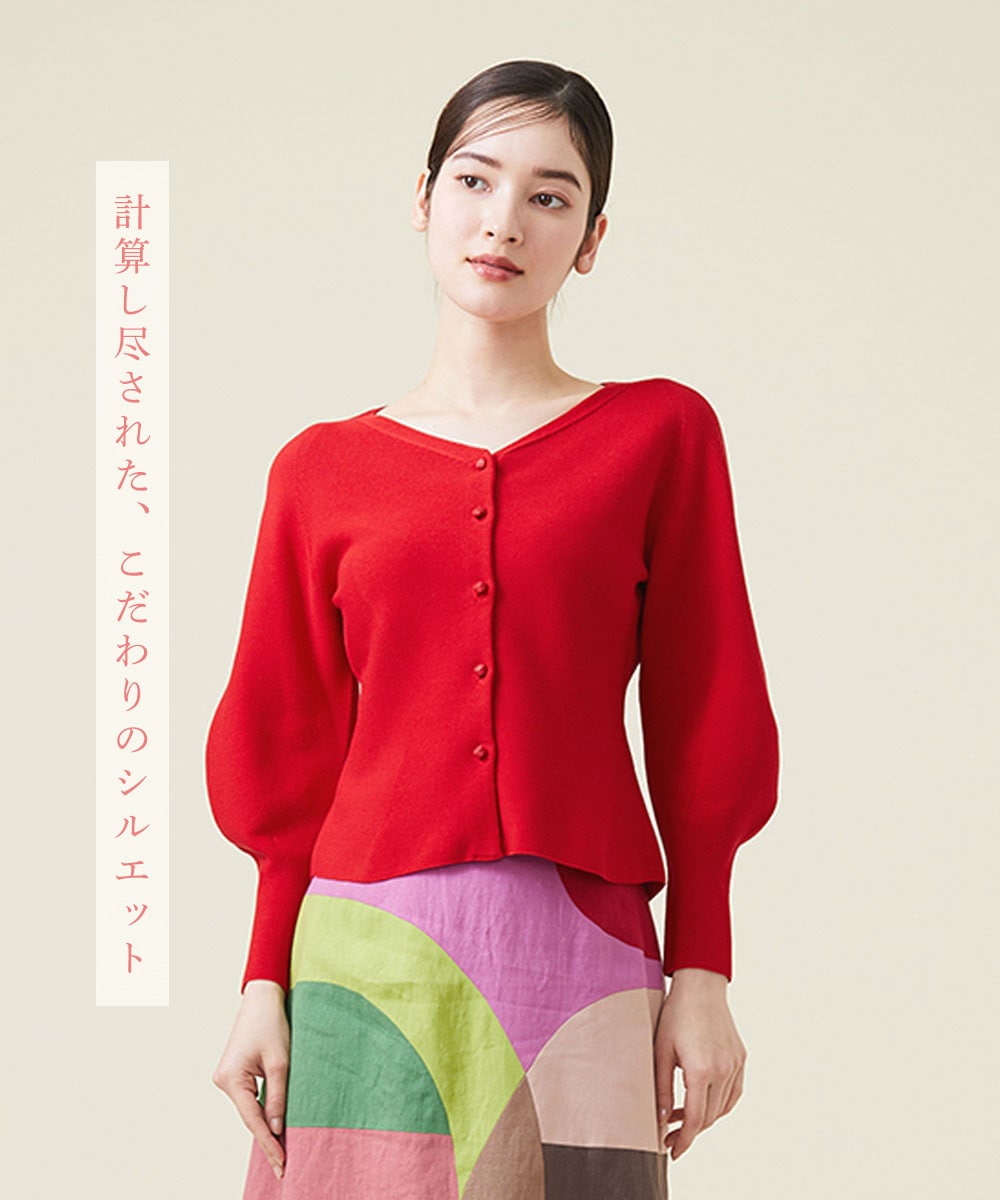 シビラのボリュームスリーブ2WAYニットの画像