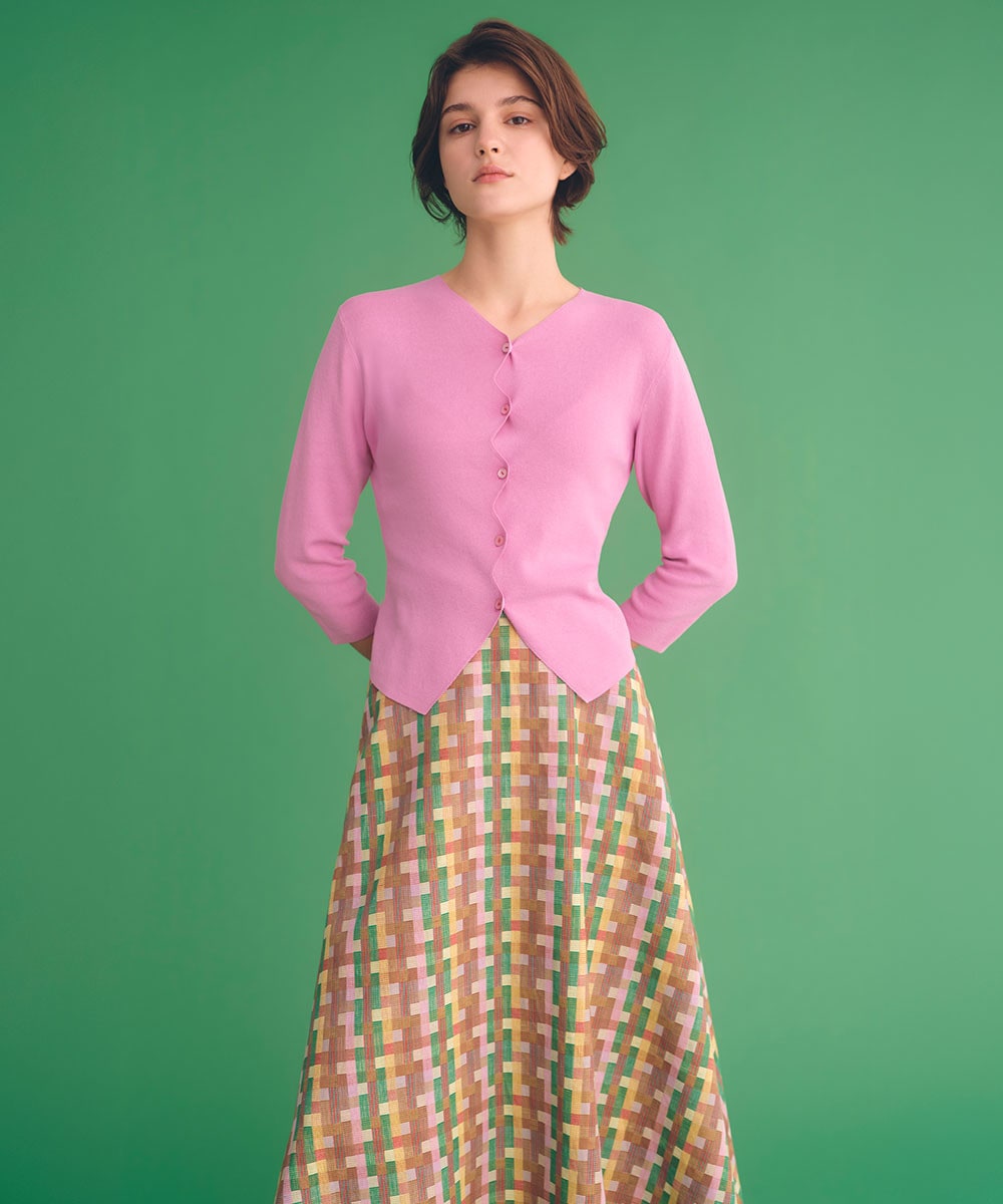 チェックジャカードスカート