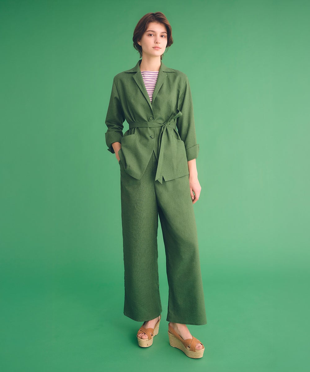 リネンパンツスーツ