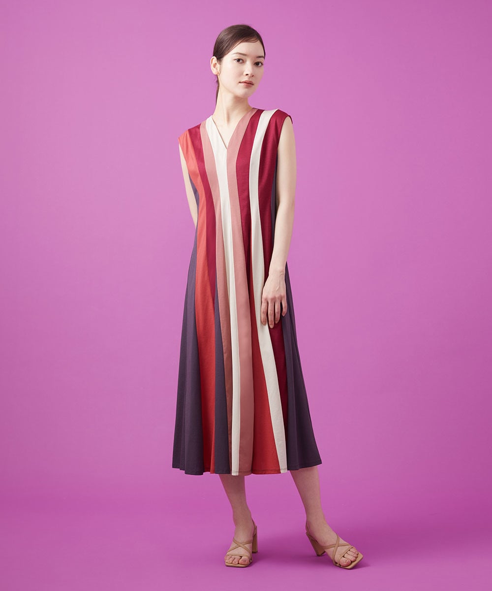 Multicolor patchwork dress