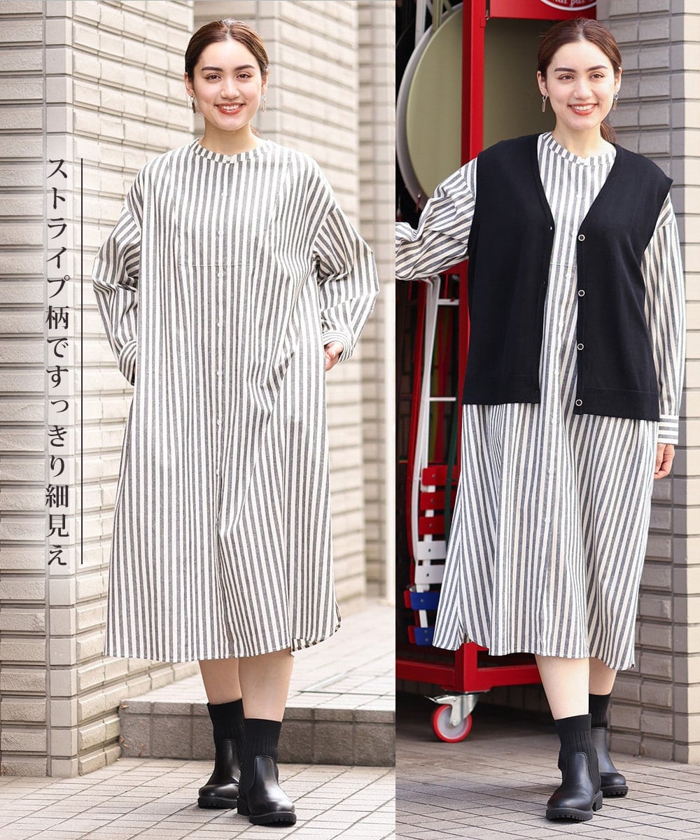 エウルキューブのトライプシャツワンピースの画像