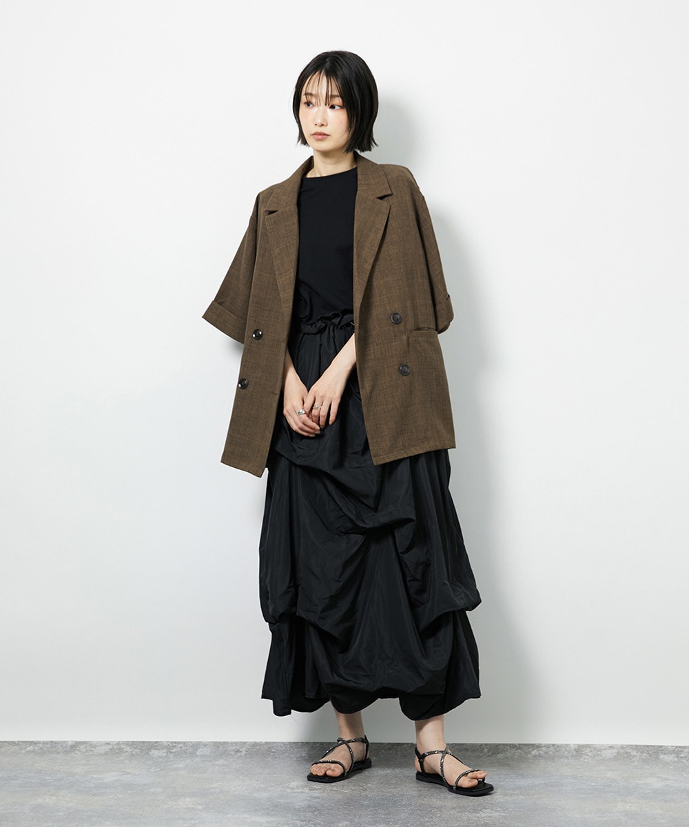 ハーフスリーブ ジャケット コーディネート1