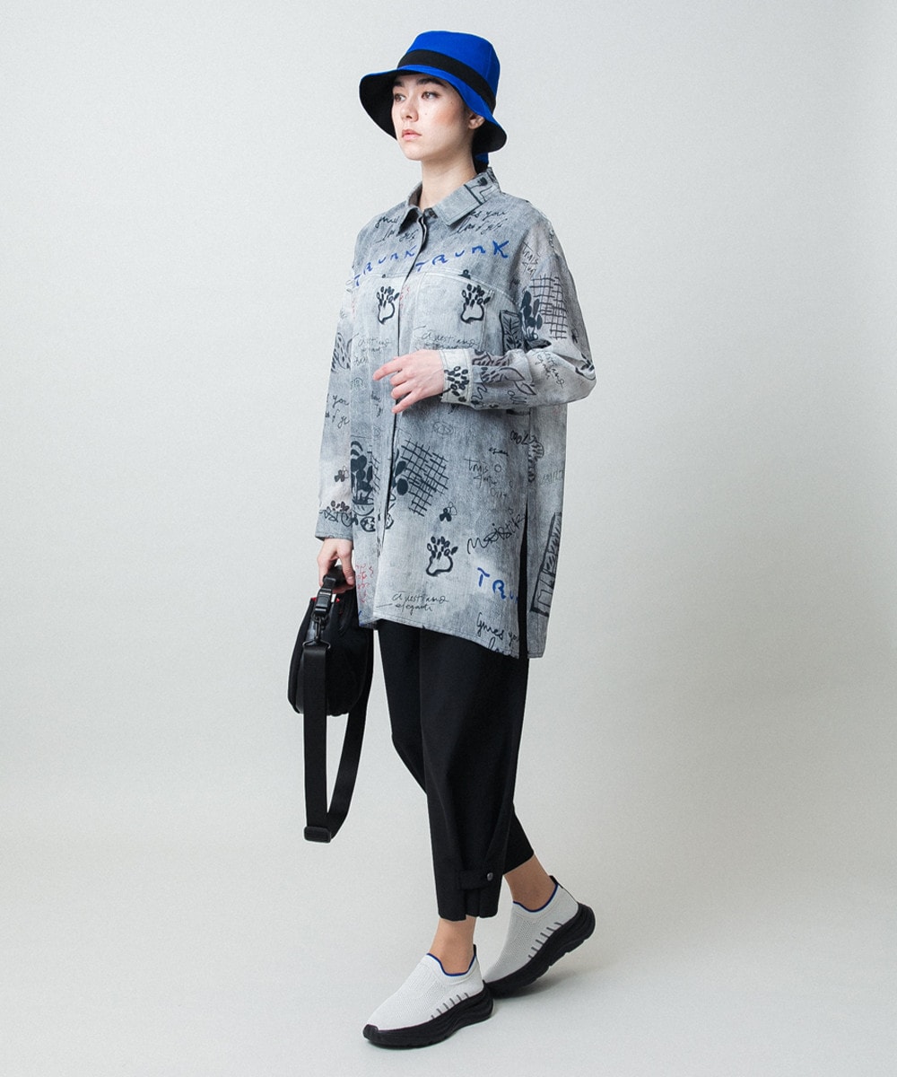 【WEB/京王百貨店新宿店限定】デニム風アートプリントロングシャツ