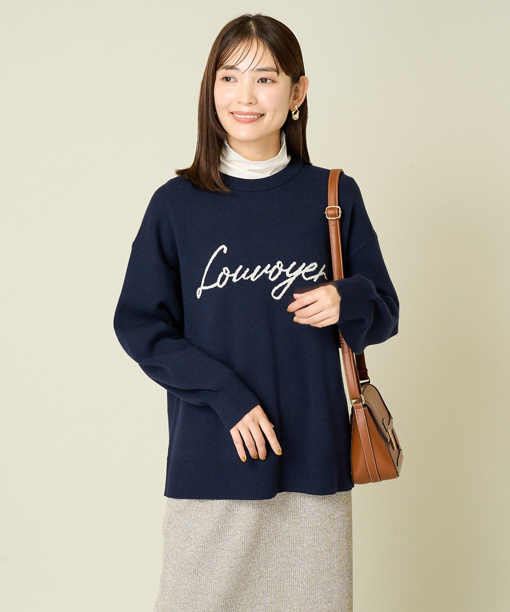 ロゴジャガードニット