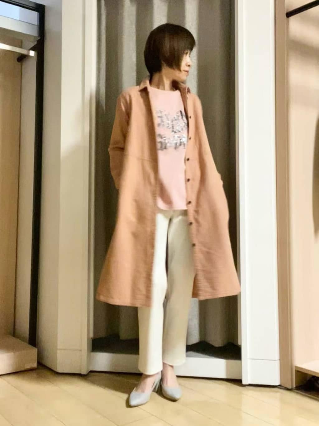 やさしげピンクを差し色に