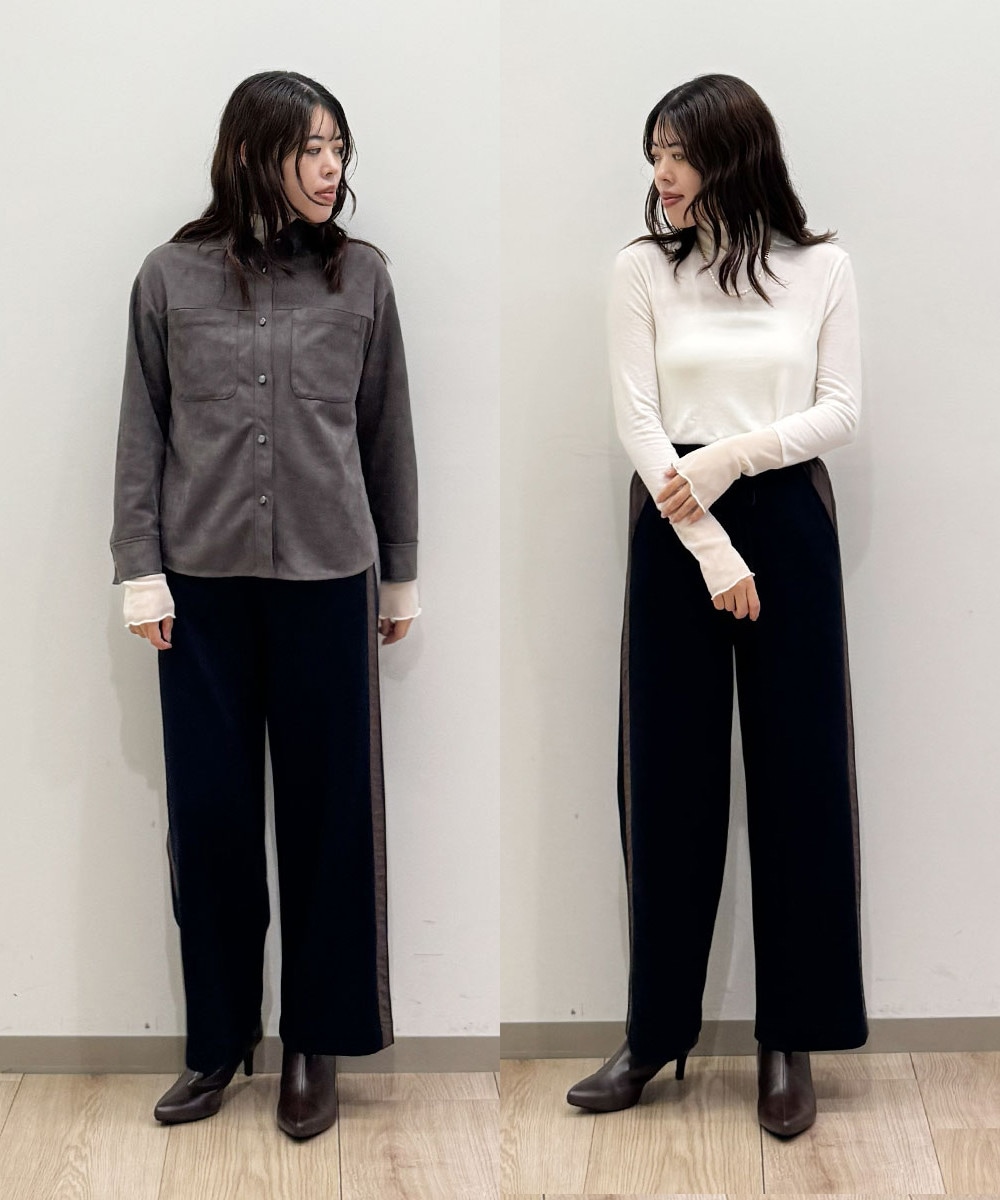 クシュと魅せる、襟と袖口がポイント!