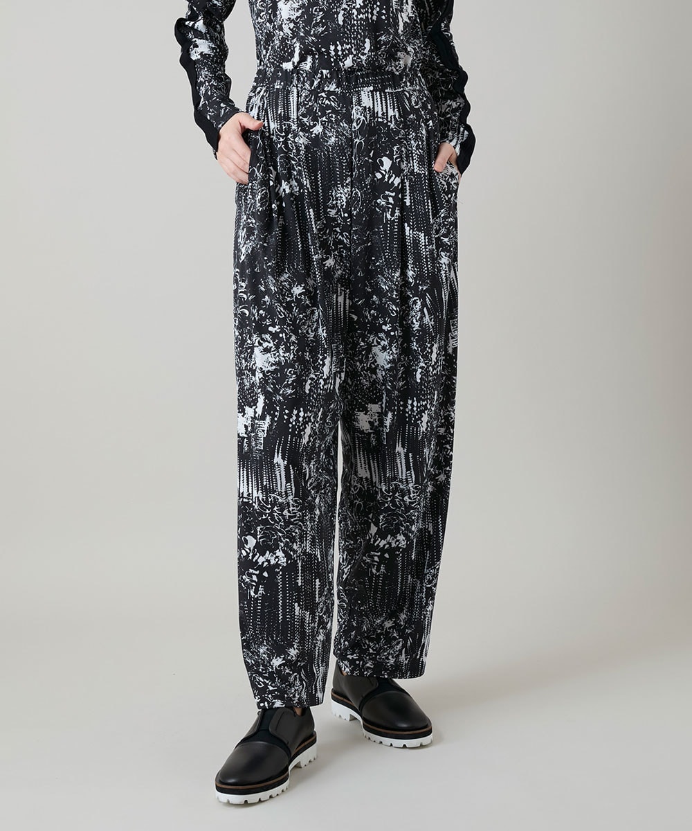 【ブラック：WEB/京王百貨店新宿店限定カラー】インクペインティングイージーパンツ/日本製/洗える