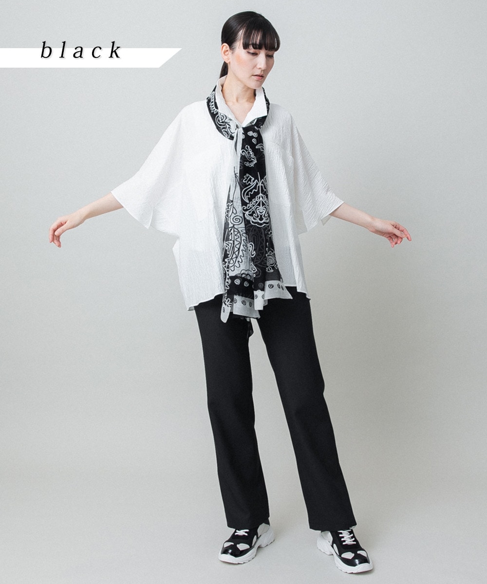 スパンコールロゴデニムライクパンツ /日本製/洗える