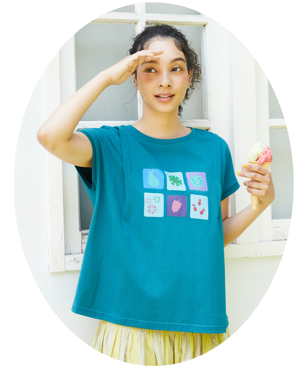 Planta モチーフプリントTシャツ