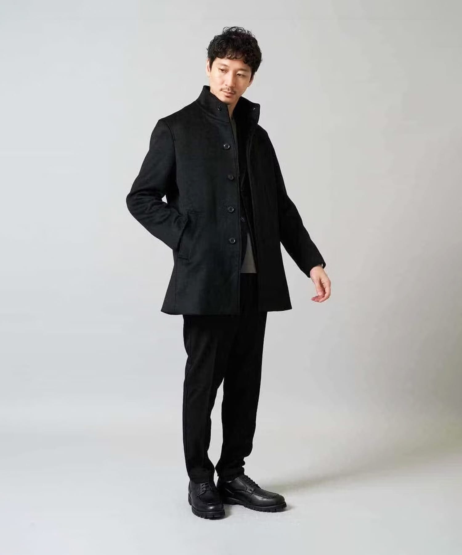 ウールライトビーバースタンドカラージャケット