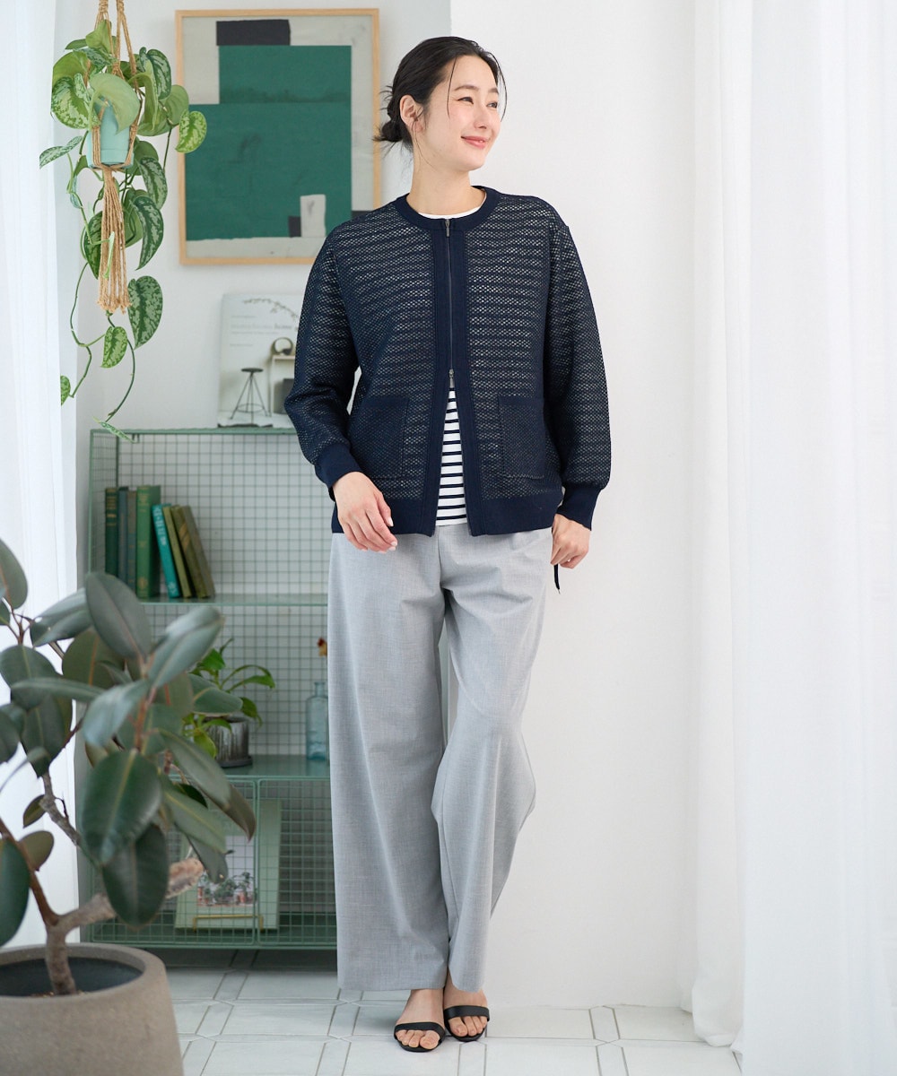 ブークレメッシュニットブルゾン