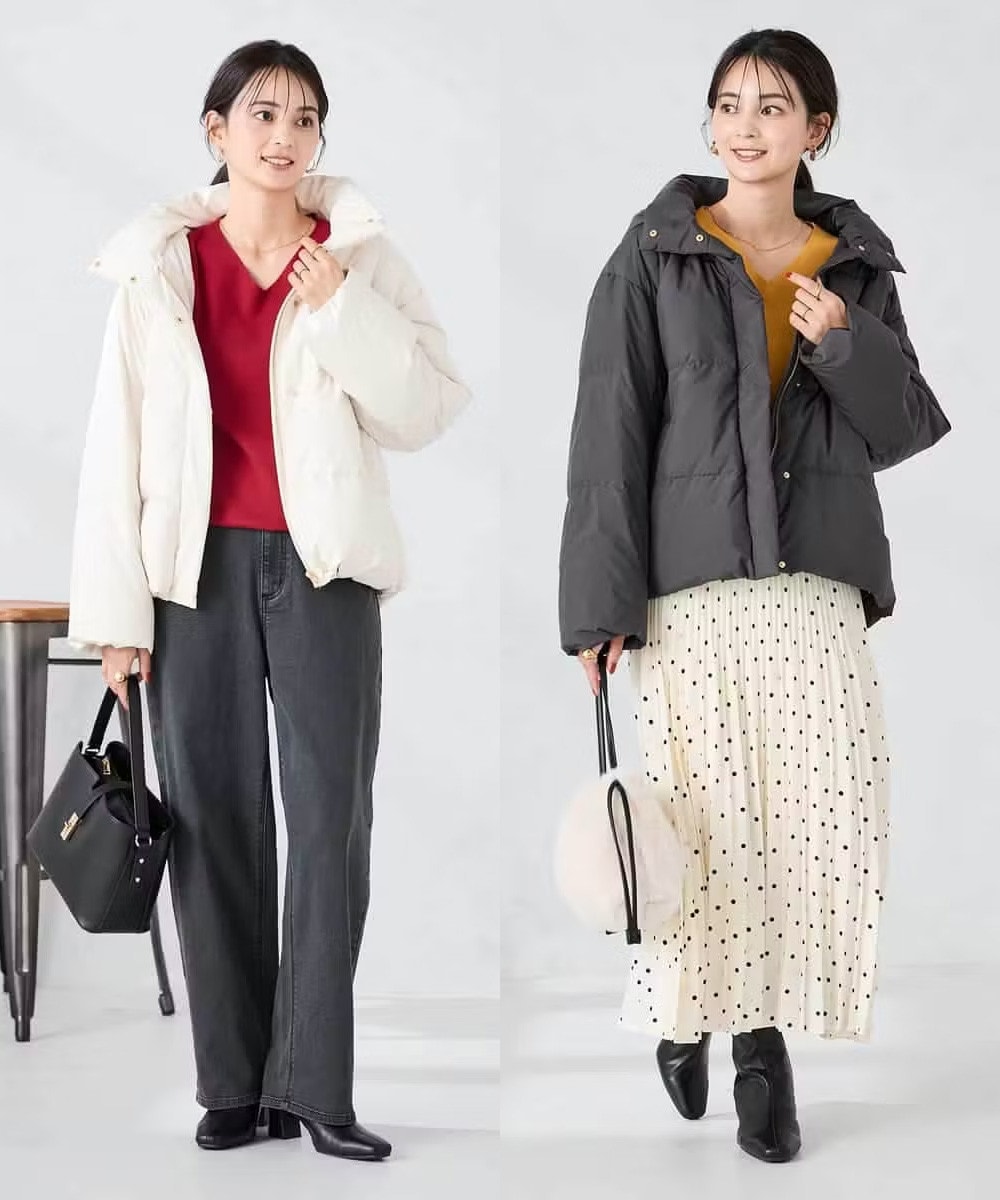 スタンドネックショートダウンジャケット