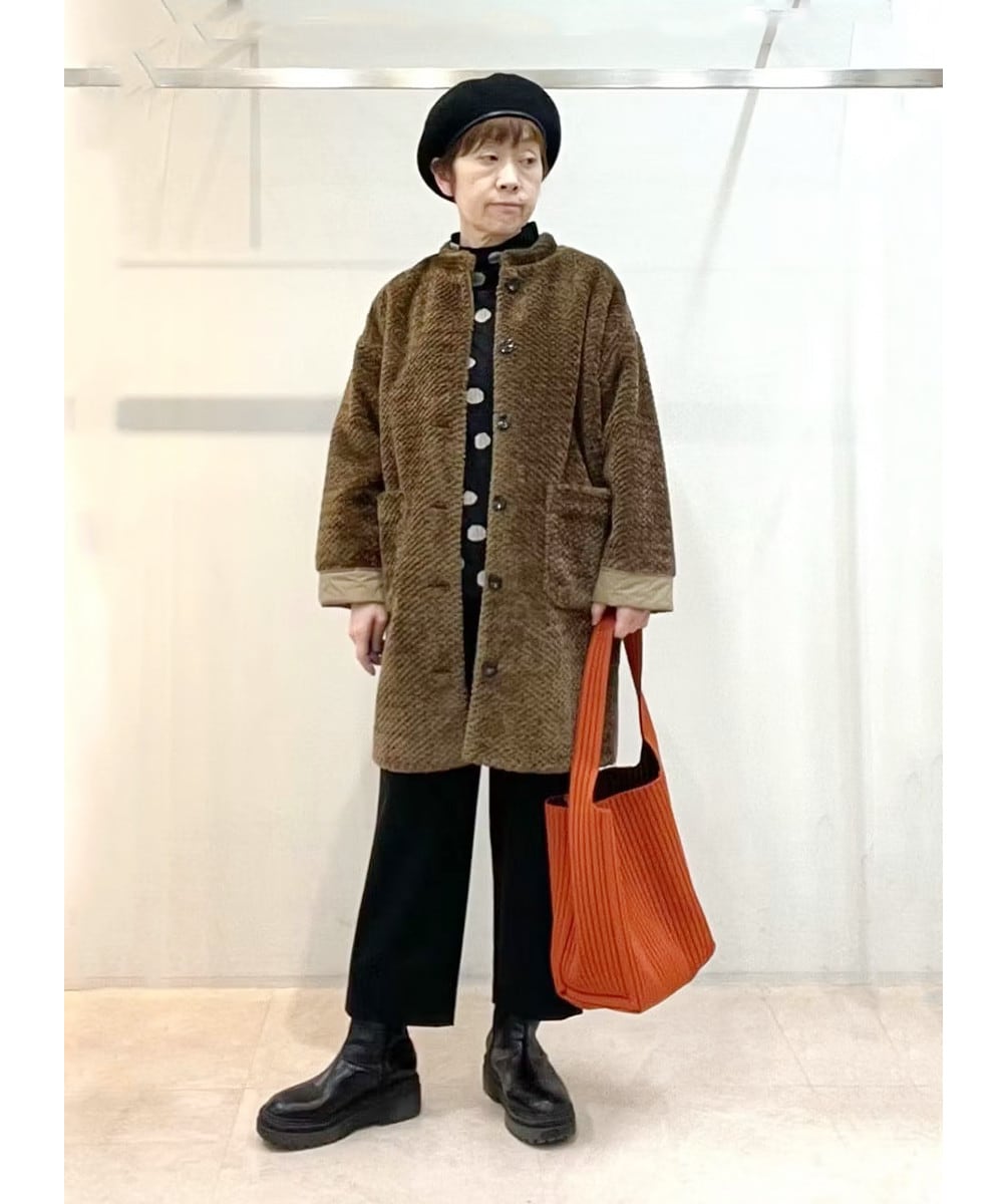 着るたびにワクワクするボアタフタキルトコート