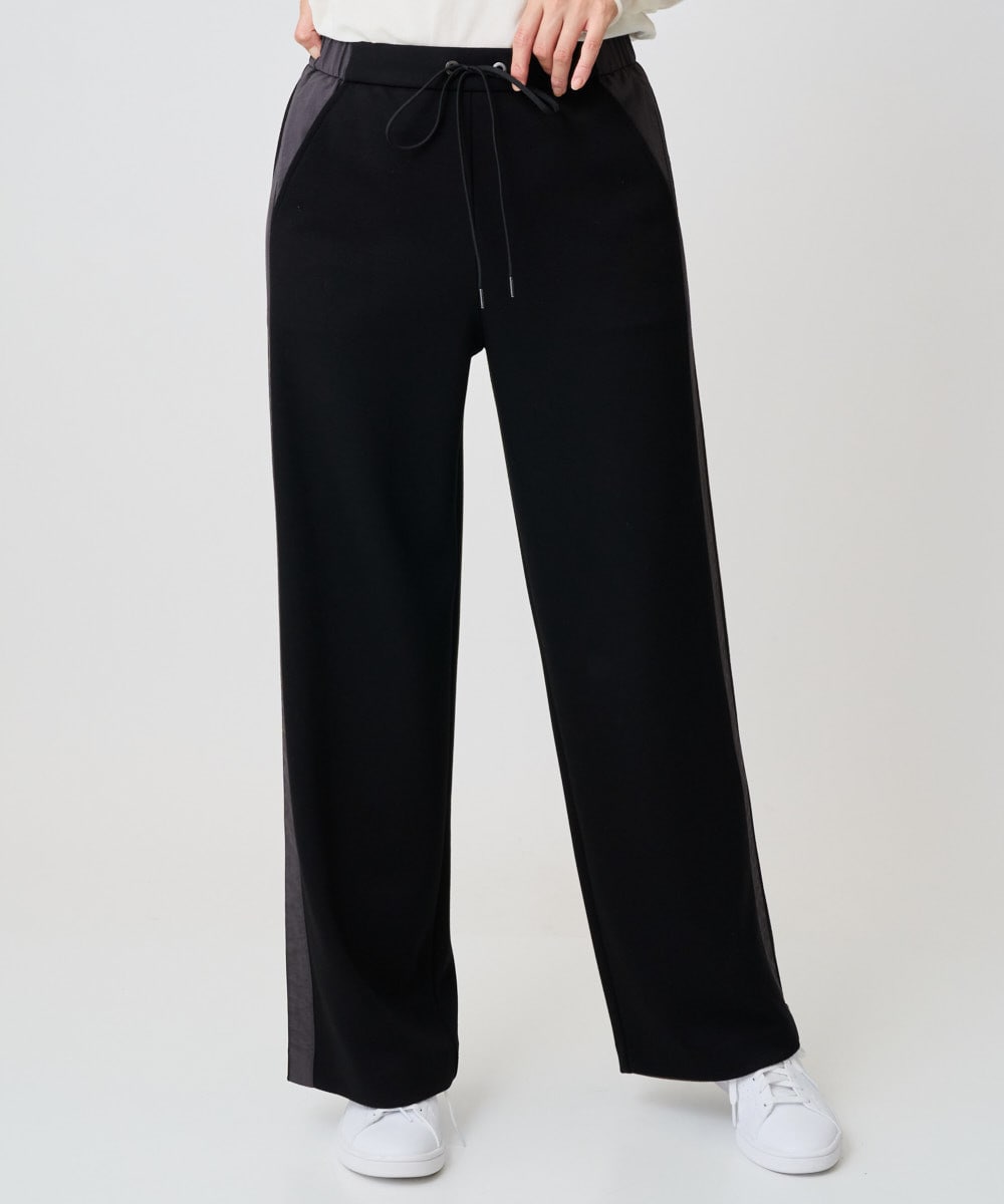 ストレッチダンボールストレートワイドパンツ